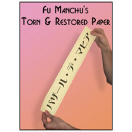 Papier déchiré et restauré, facon Fu Manchu
