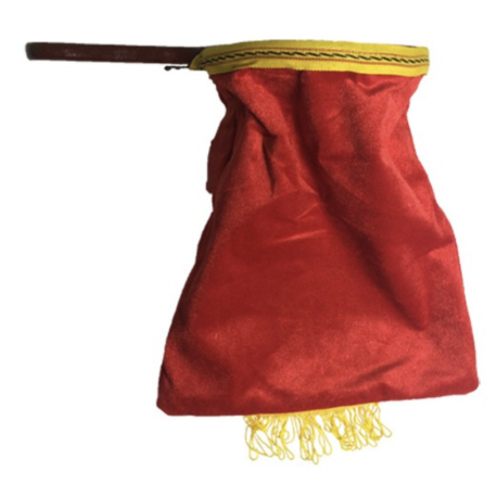 Quêteuse à zip et à change rouge