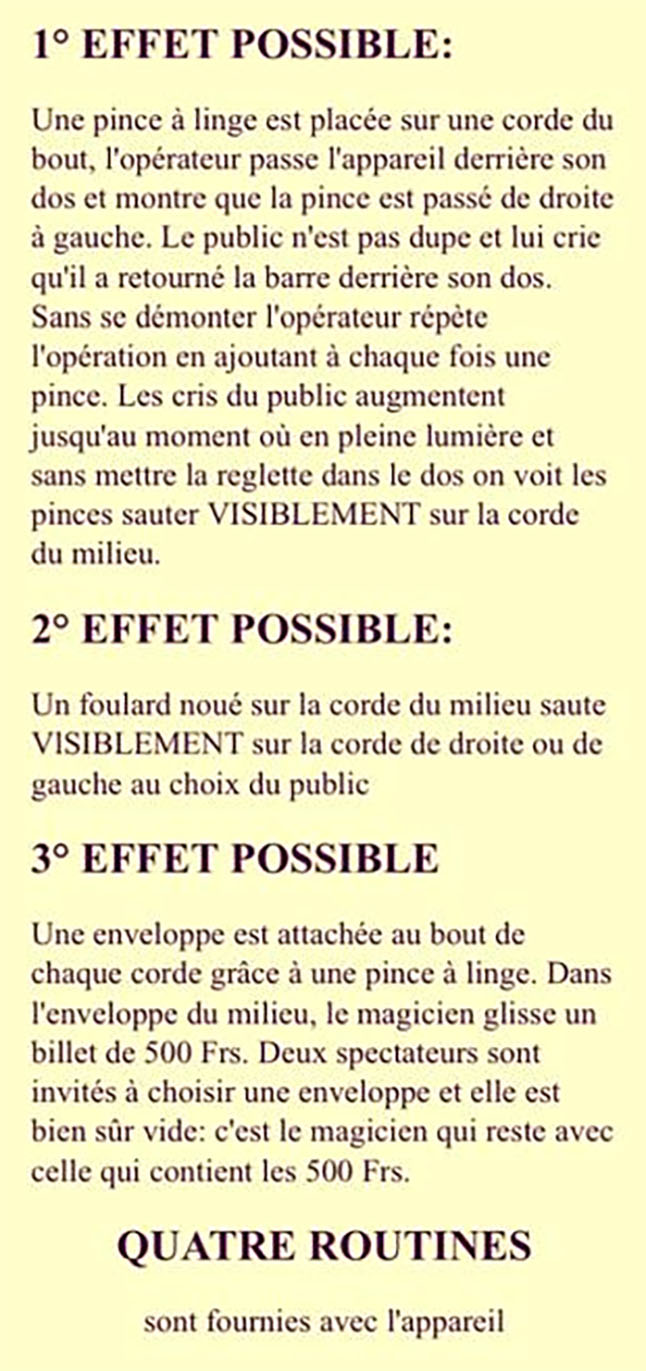 reglette trois cordes merlin